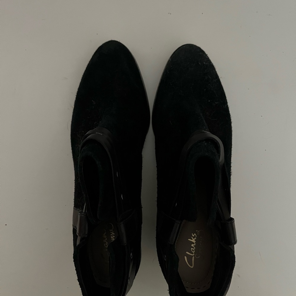 Black suede booties